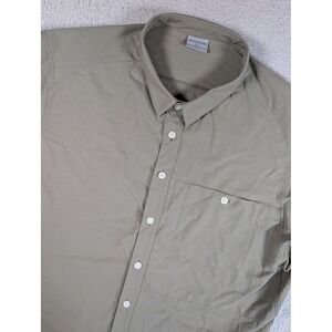 Houdini Mens Short Sleeve Shirt Tree Sage Green Recycled Polyester Hiking Large